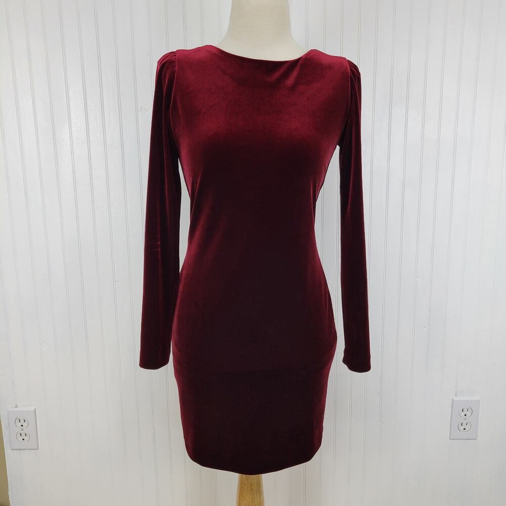 Boston Proper Red Velvet Cocktail Dress Size 2
